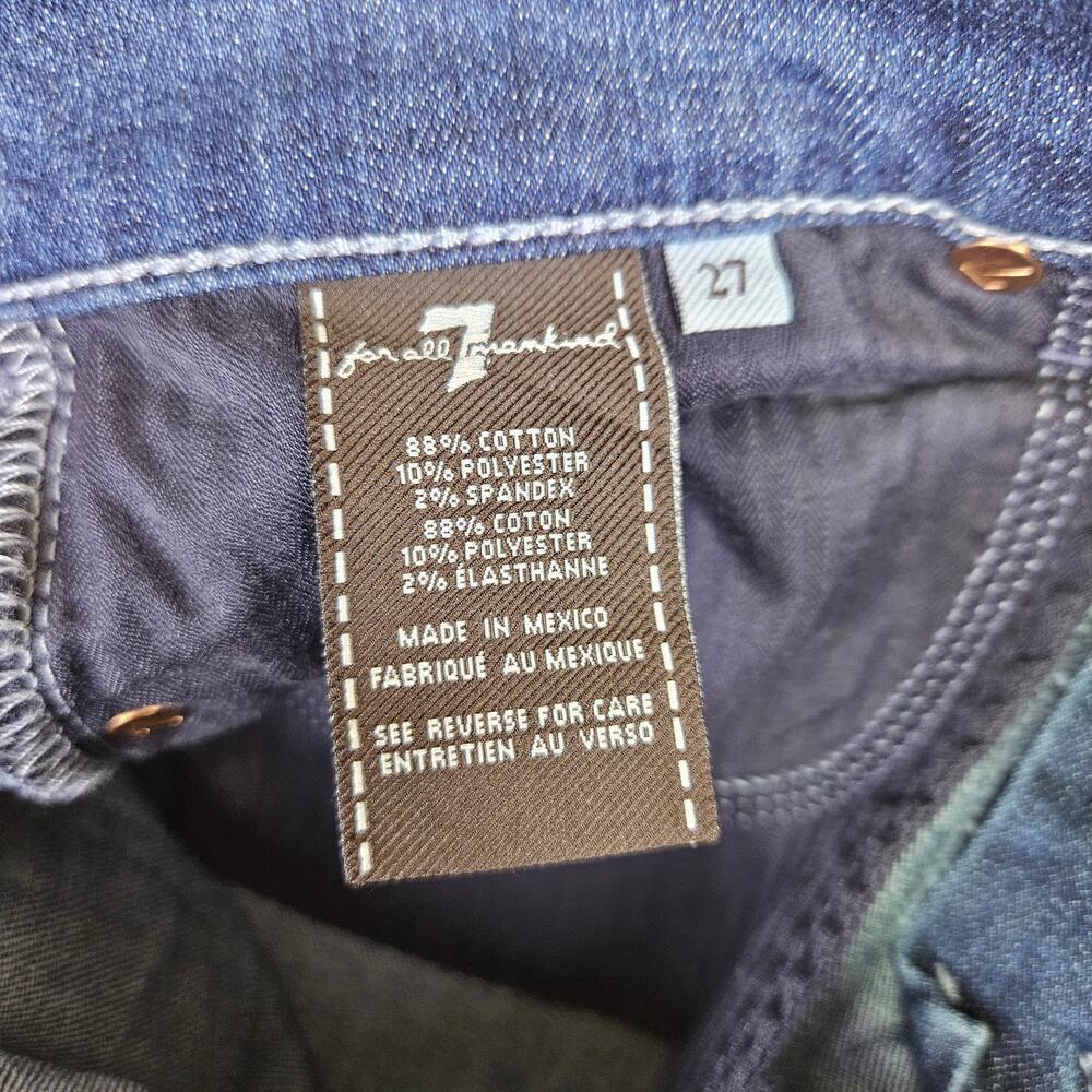 7 For All Mankind Bootcut Jeans Women Low Rise Stretch Denim Blue Western 27 - Picture 11 of 16